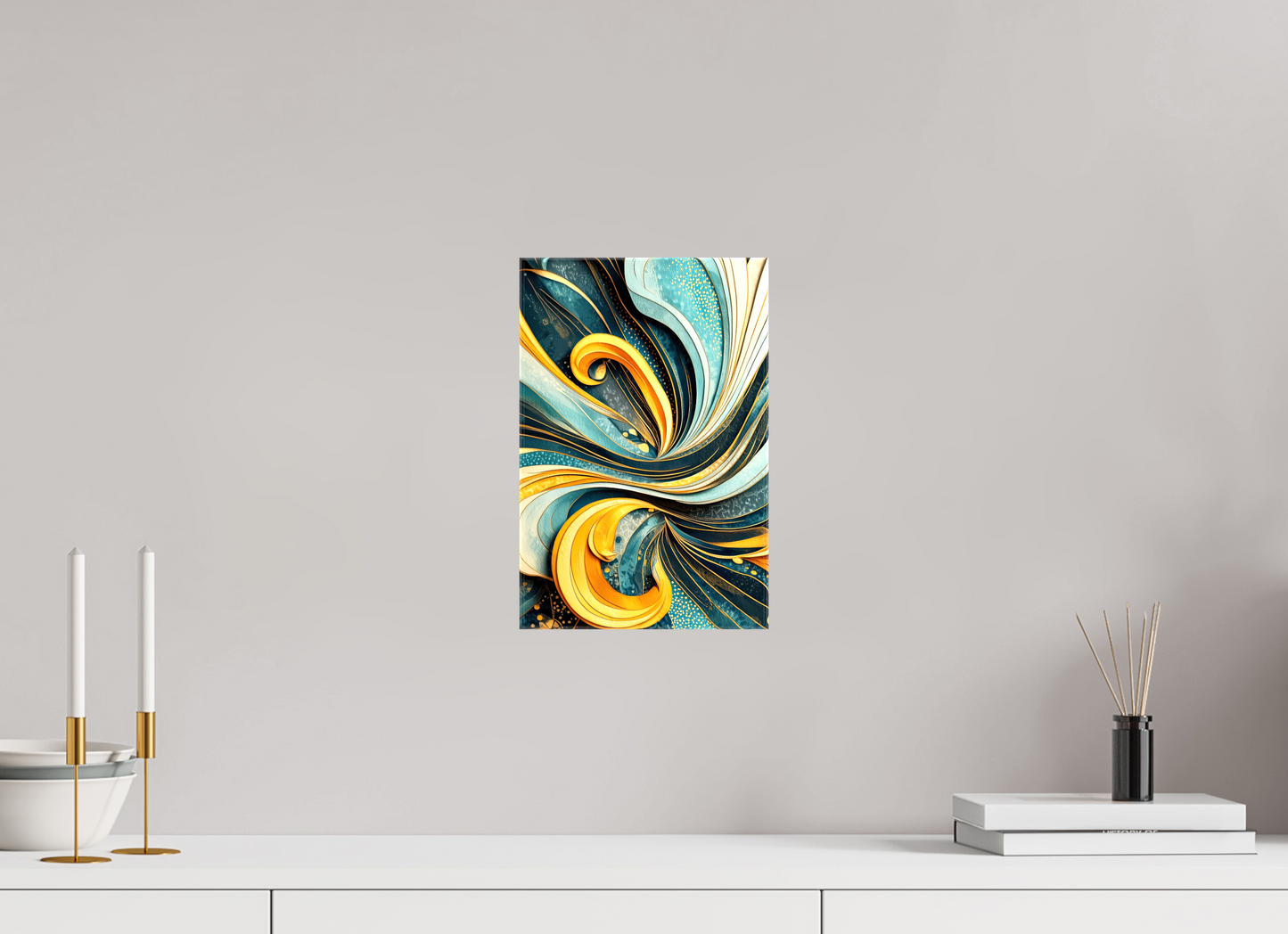8 x 12.1″, Glossy Canvas Abstract Swirl