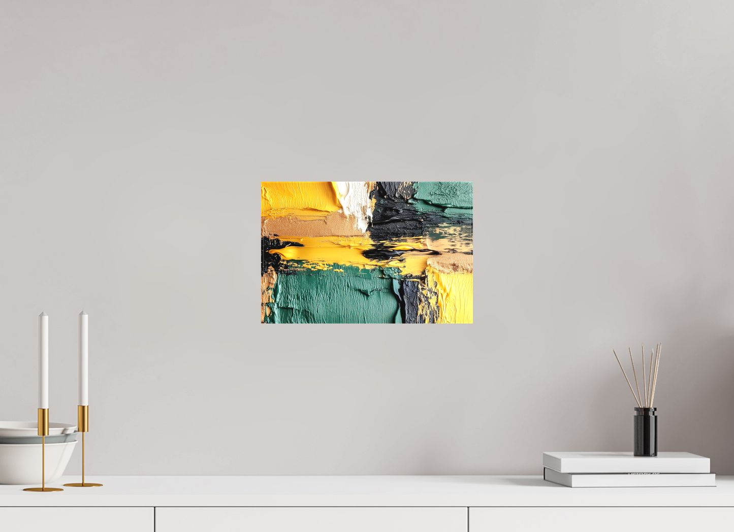 12.1 x 8″, Textile on Canvas Lux Camo