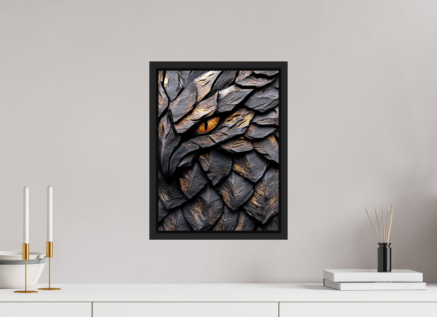 12 x 16″, Fine Art Print on Aluminum Dibond with Boarder Wooden Eagle