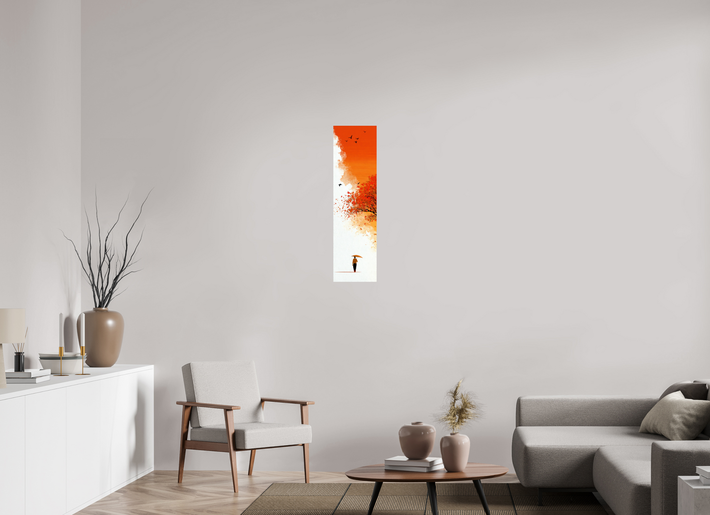 10 x 36″, Fine Art Print On Aluminum Dibond Autumn Walk