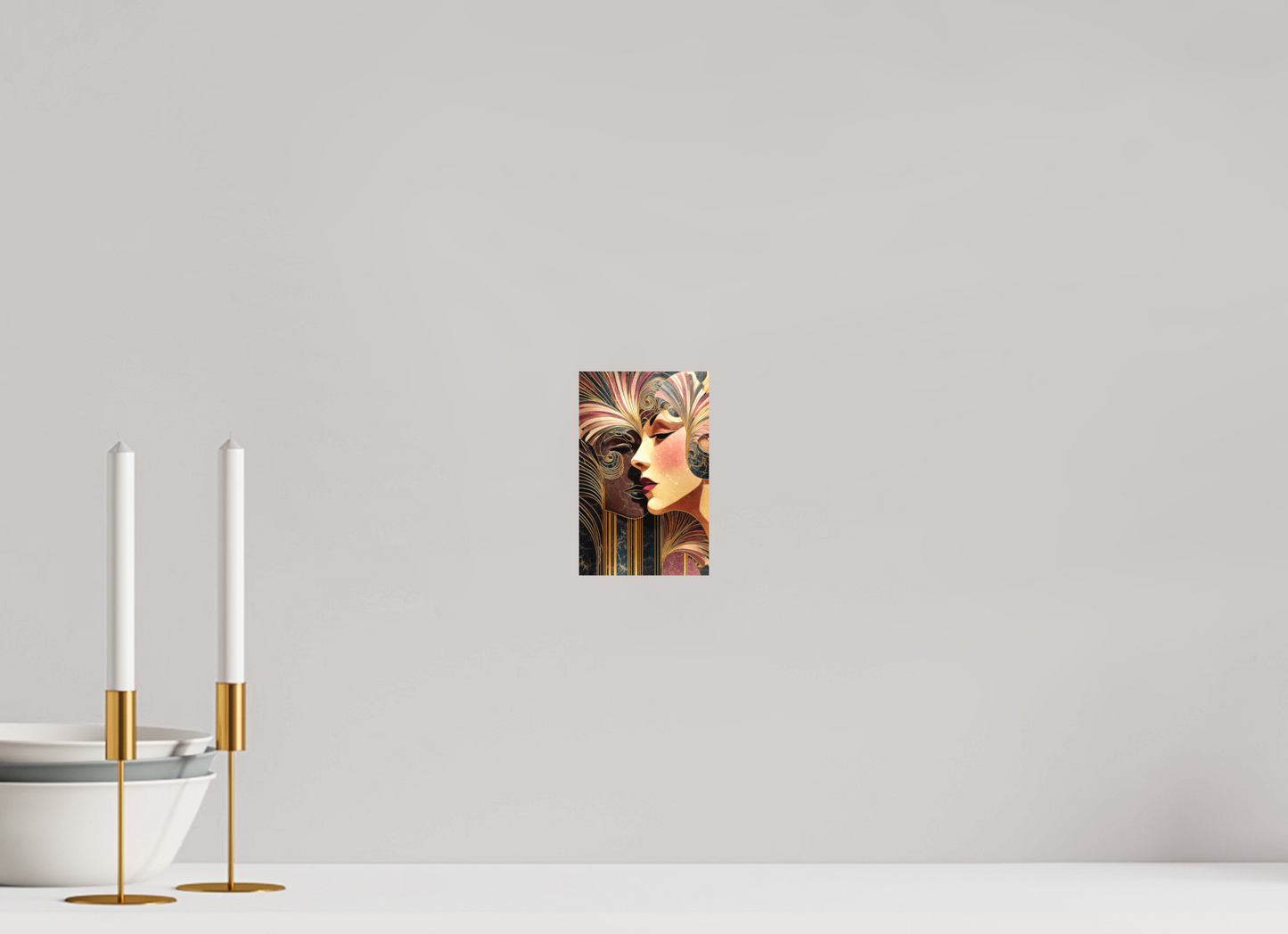 4 x 6.3″, Photo Print on Aluminum Backing Art Deco Women