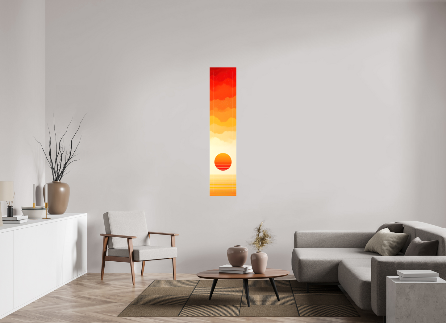 12 x 59.1″, Glossy Canvas Desert Mirage