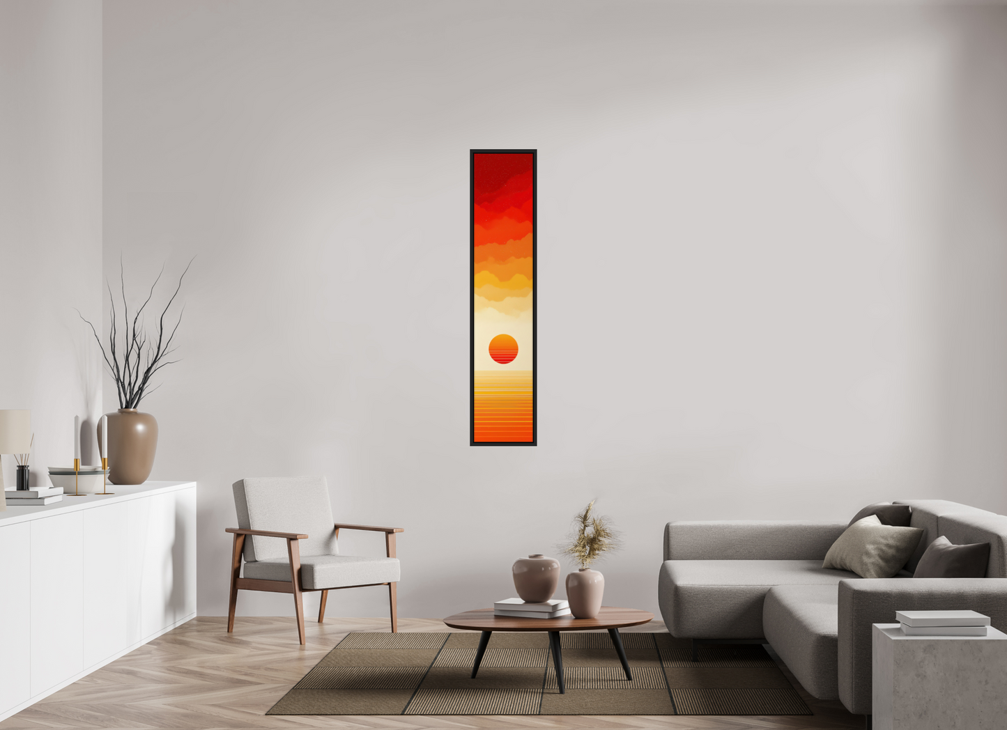 12 x 59.1″, Fine Art Print on Aluminum Dibond with Boarder Desert Mirage