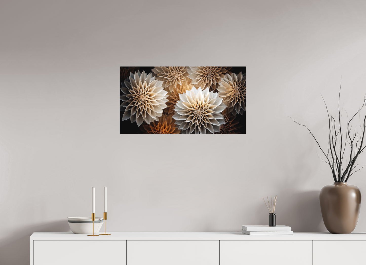 30 x 16″, Photo Print on Aluminum Backing Pollen Flowers