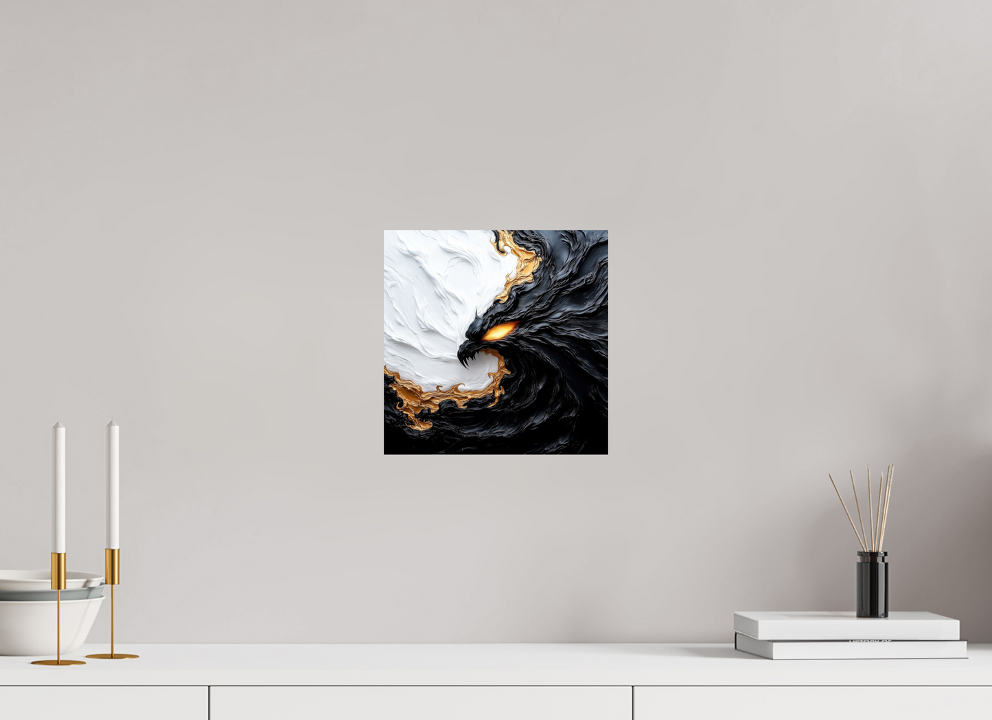 10 x 10″, Fine Art Print On Aluminum Dibond Yin Yang Bird