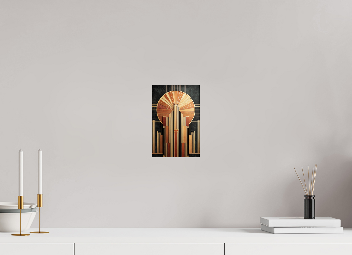 6 x 9.1″, Fine Art Print On Aluminum Dibond Art Deco City 2