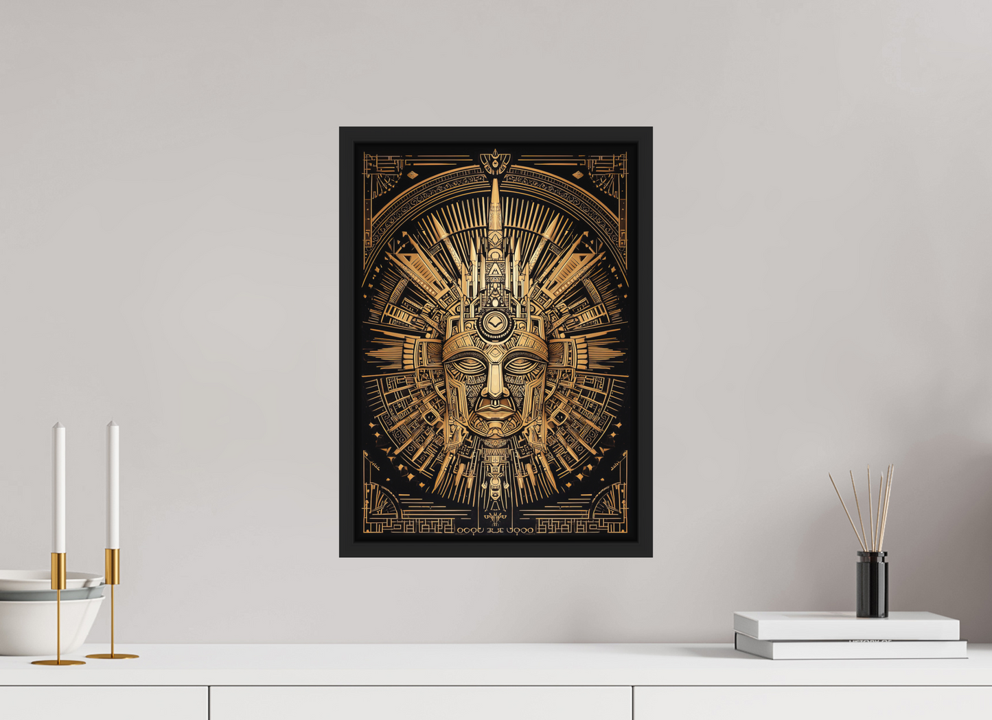 12 x 17.1″, Photo Print on Aluminum Backing with boarder Tribal Gold