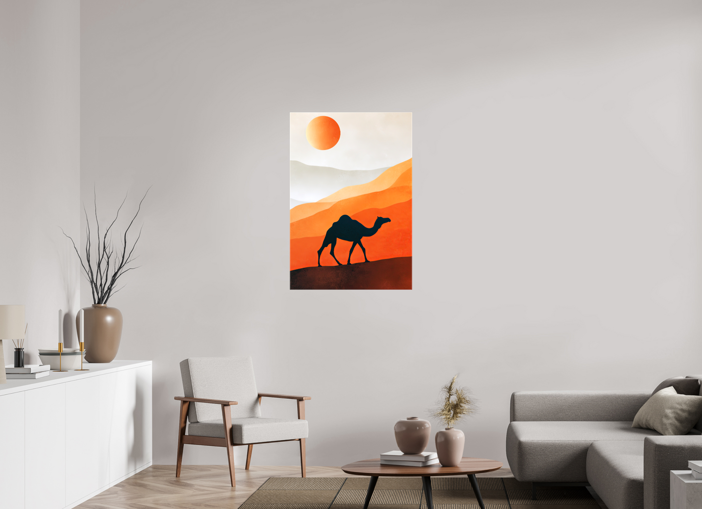 28 x 40.8″, Glossy Canvas Camel