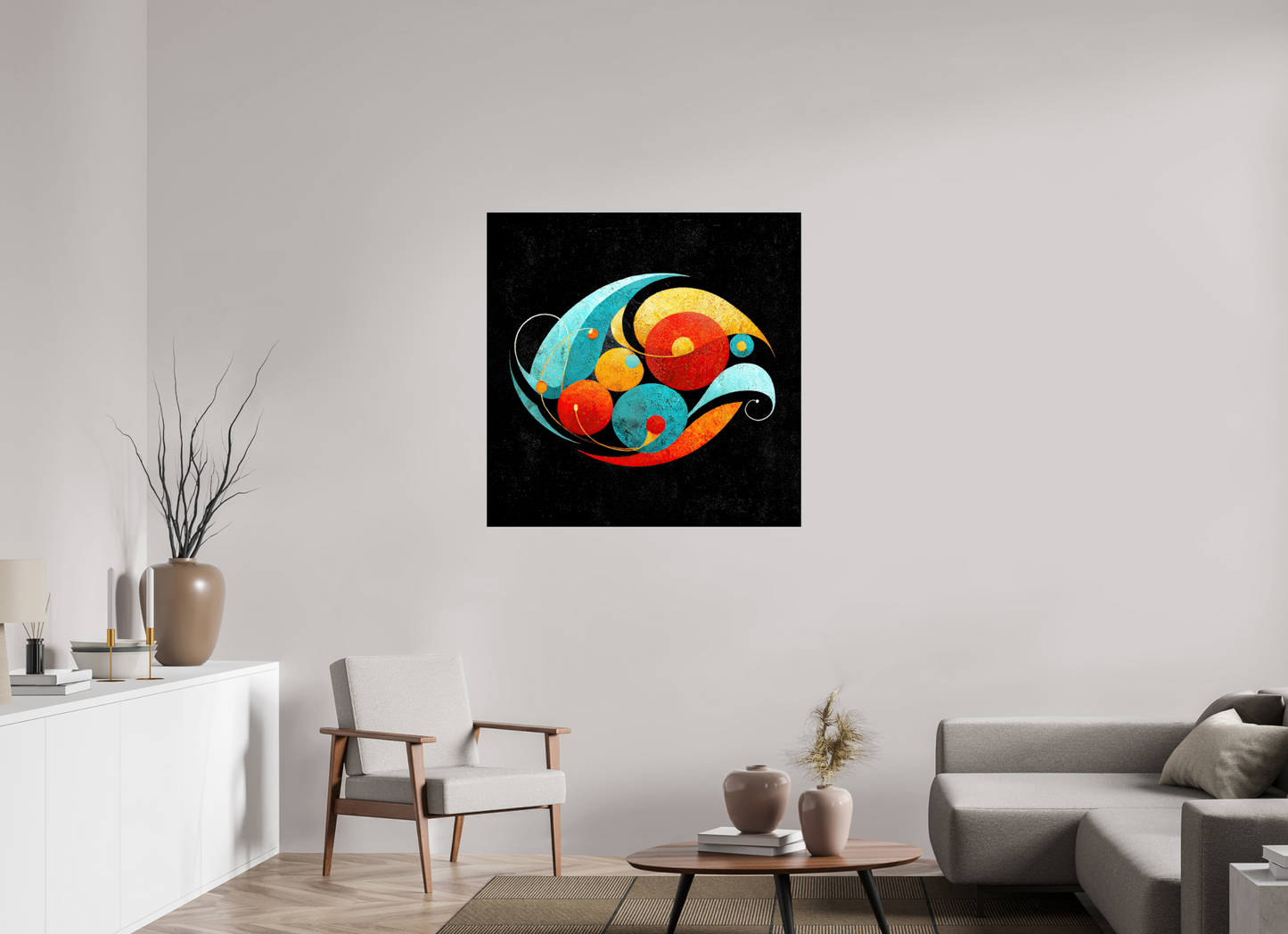 40 x 40″, Fine Art Print On Aluminum Dibond Abstract Olives