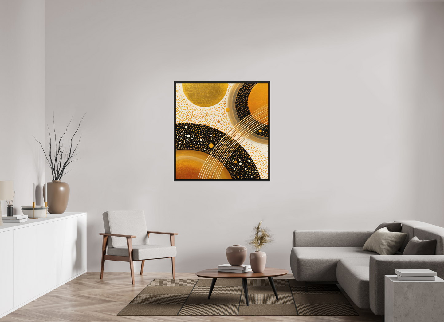 43 x 44.6″, Photo Print on Aluminum Backing with boarder Gold Embryo