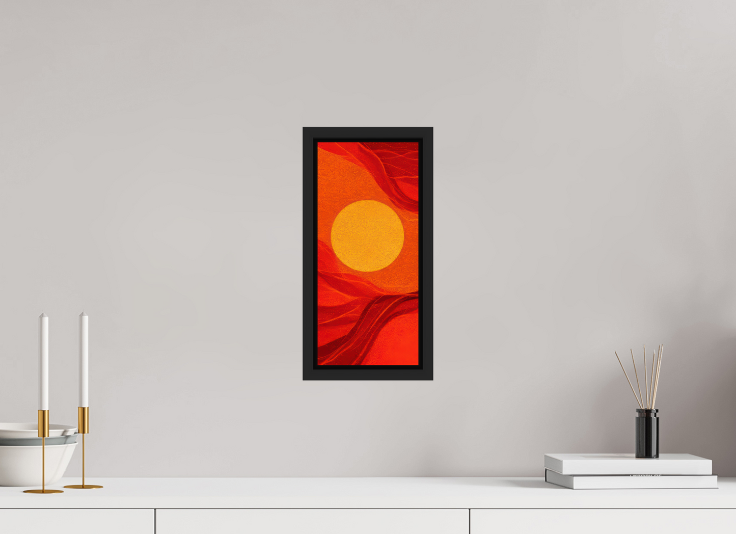 6 x 13.2″, Fine Art Print on Aluminum Dibond with Boarder Abstract Desert Eye