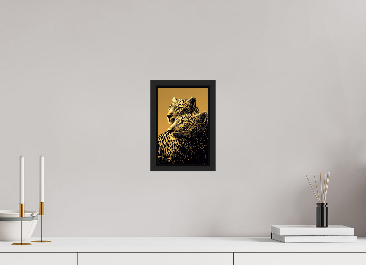 6 x 9.1″, Fine Art Print on Aluminum Dibond with Boarder Desert Cheetahs