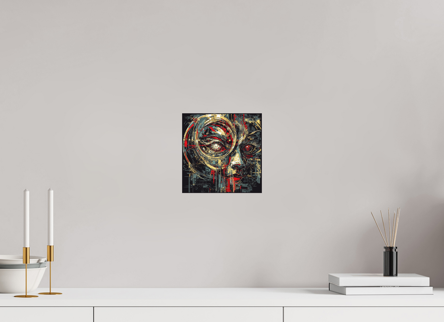 8 x 8″, Photo Print on Aluminum Backing Abstract Female Eye