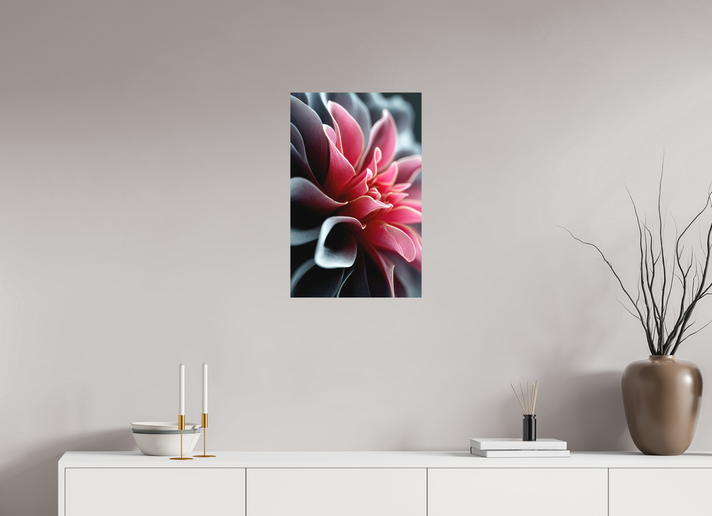 16 x 25″, Photo Print on Aluminum Backing Pink Flower