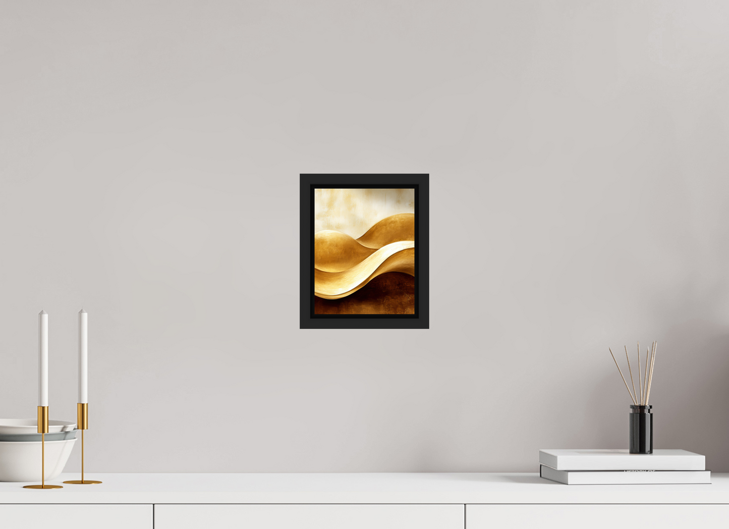 6 x 7.5″, Fine Art Print on Aluminum Dibond with Boarder Gold Dunes