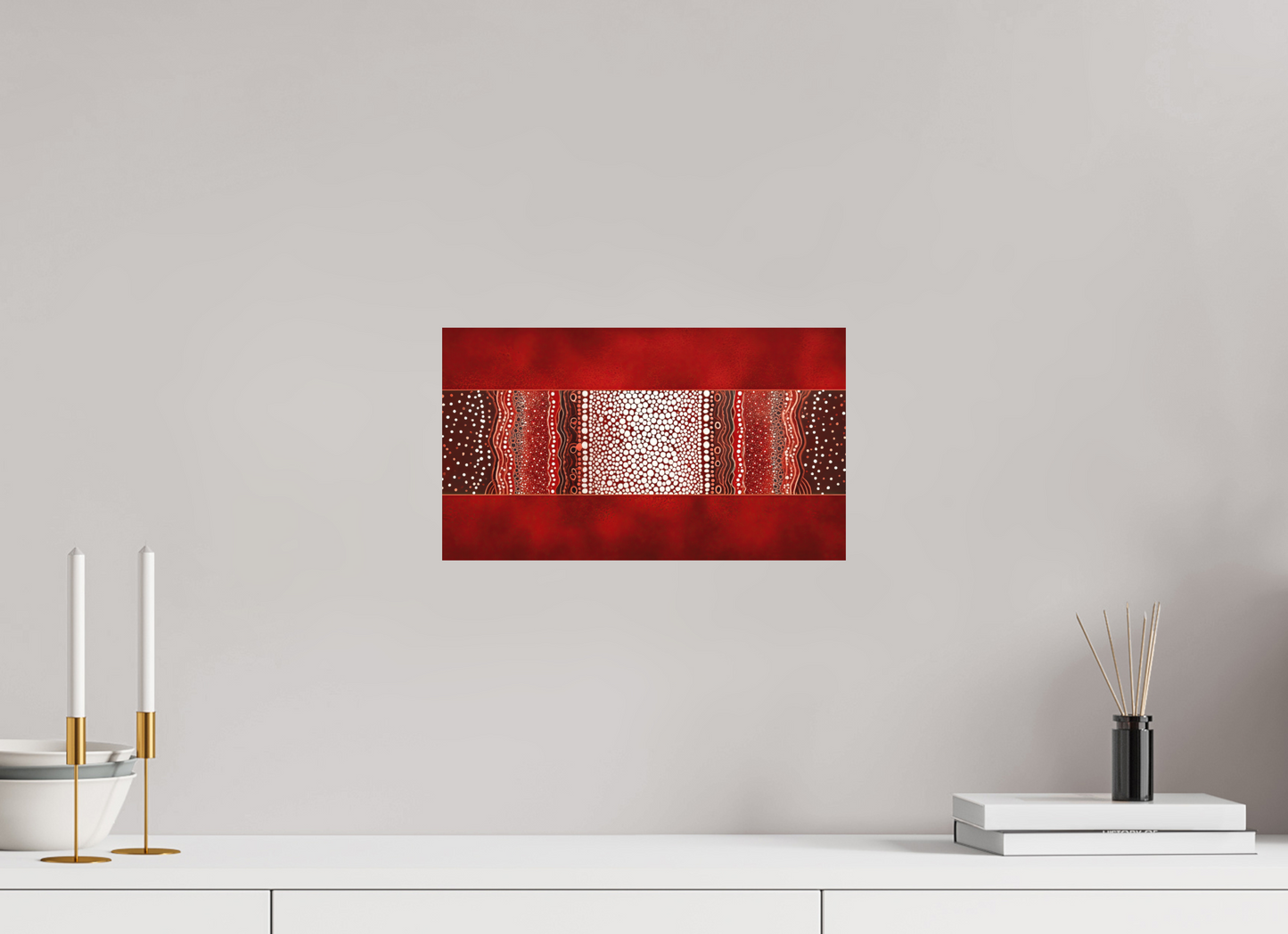 13.9 x 8″, Photo Print on Aluminum Backing Red Layers 1