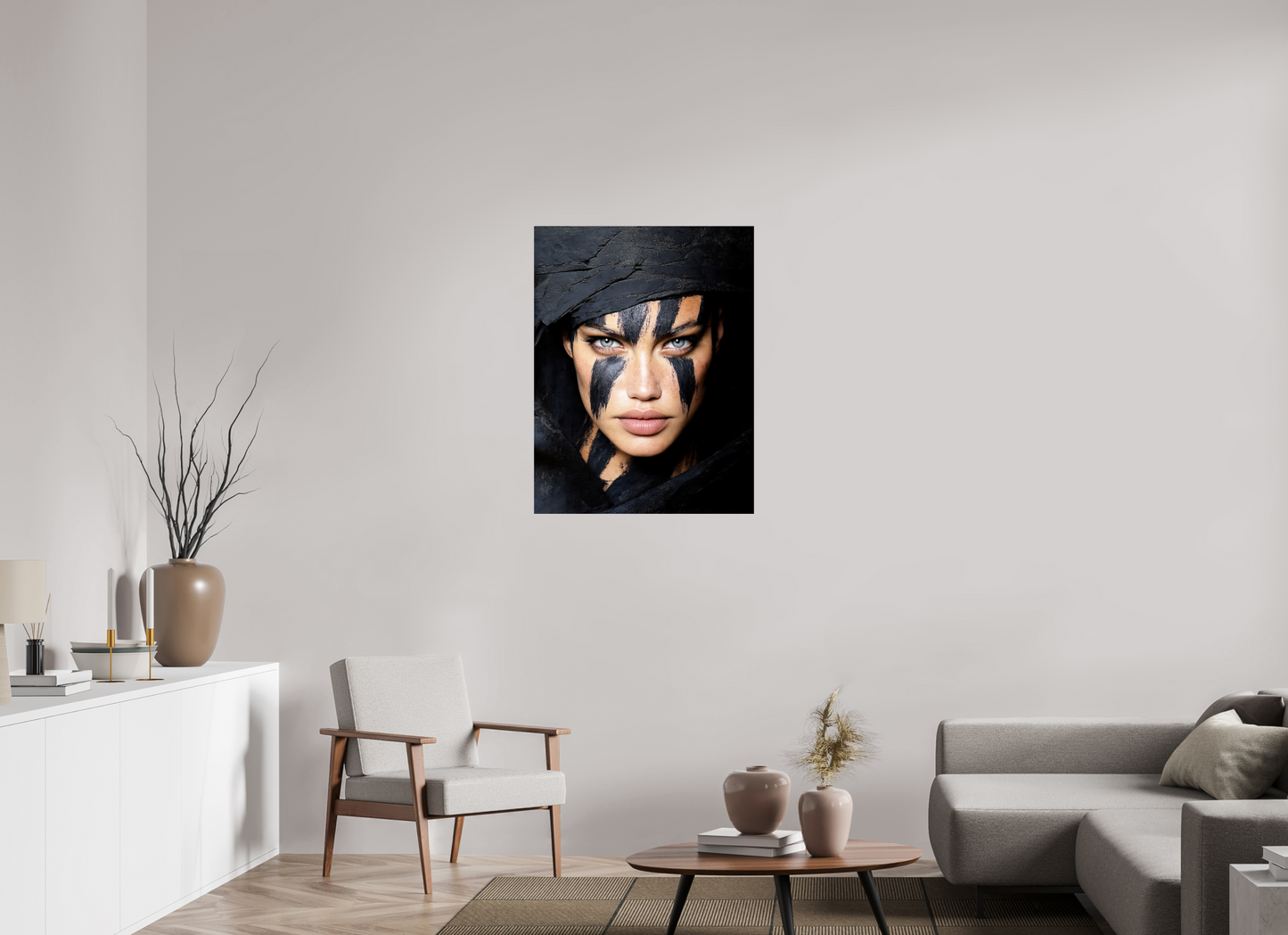 28 x 36.6″, Fine Art Print On Aluminum Dibond Charcoal Woman