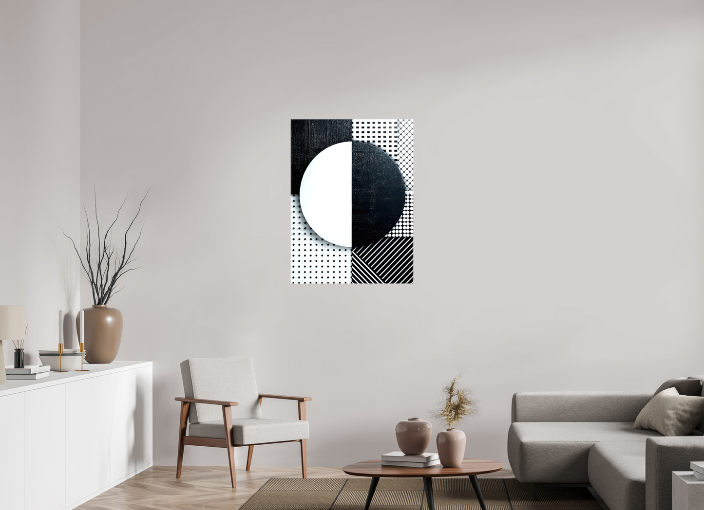 28 x 37.7″, Glossy Canvas Black & White 3