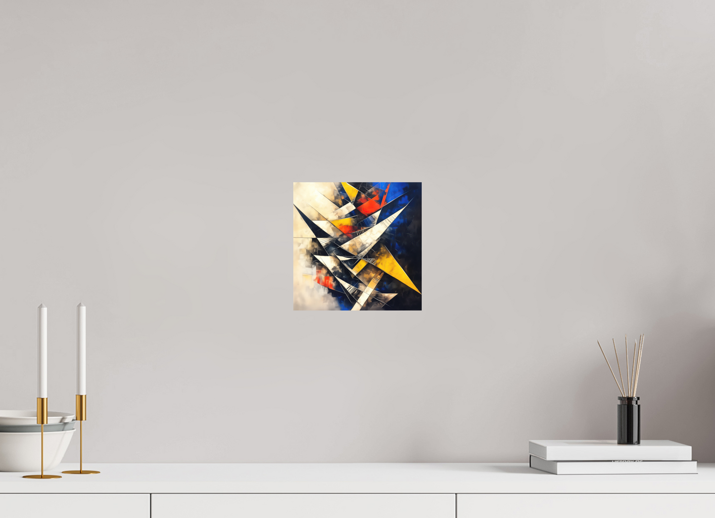 8 x 8″, Photo Print on Aluminum Backing Abstract Triangles