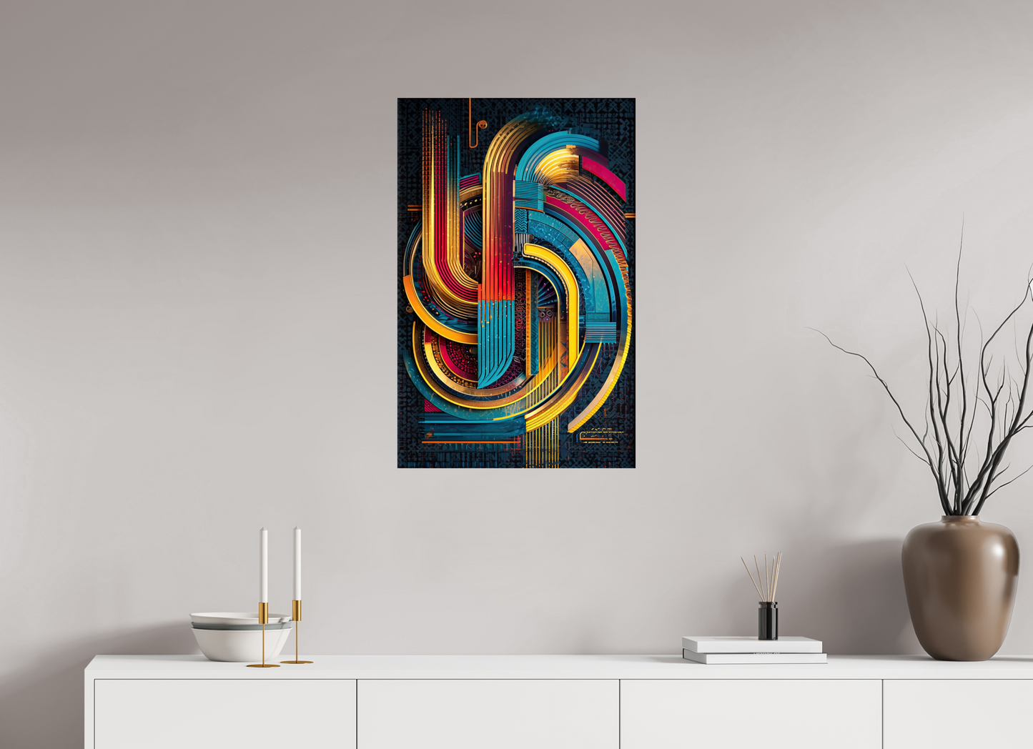 20 x 31.1″, Fine Art Print On Aluminum Dibond Abstract Jazz 2