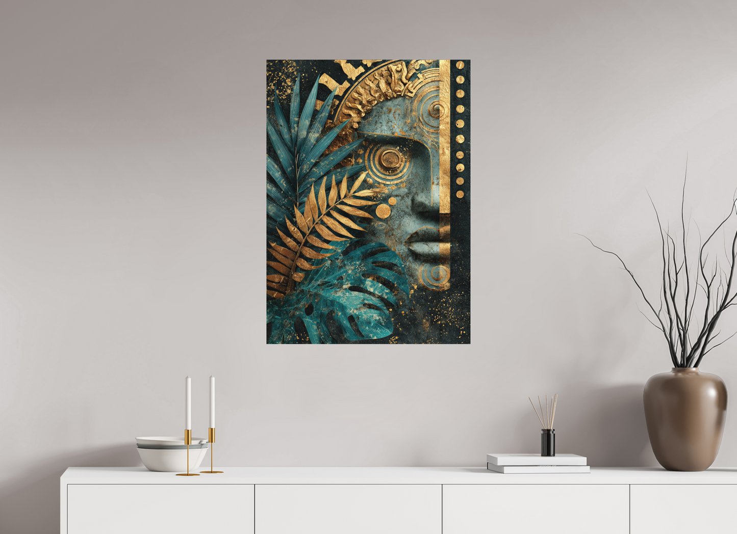 24 x 33.5″, Photo Print on Aluminum Backing Ancient Face 1