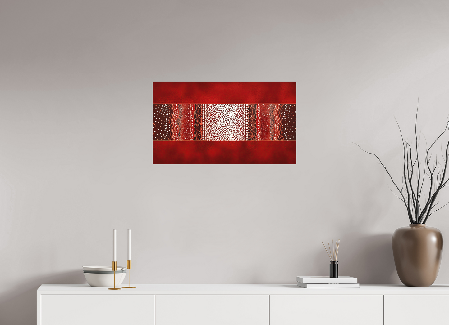 27.7 x 16″, Photo Print on Aluminum Backing Red Layers 1