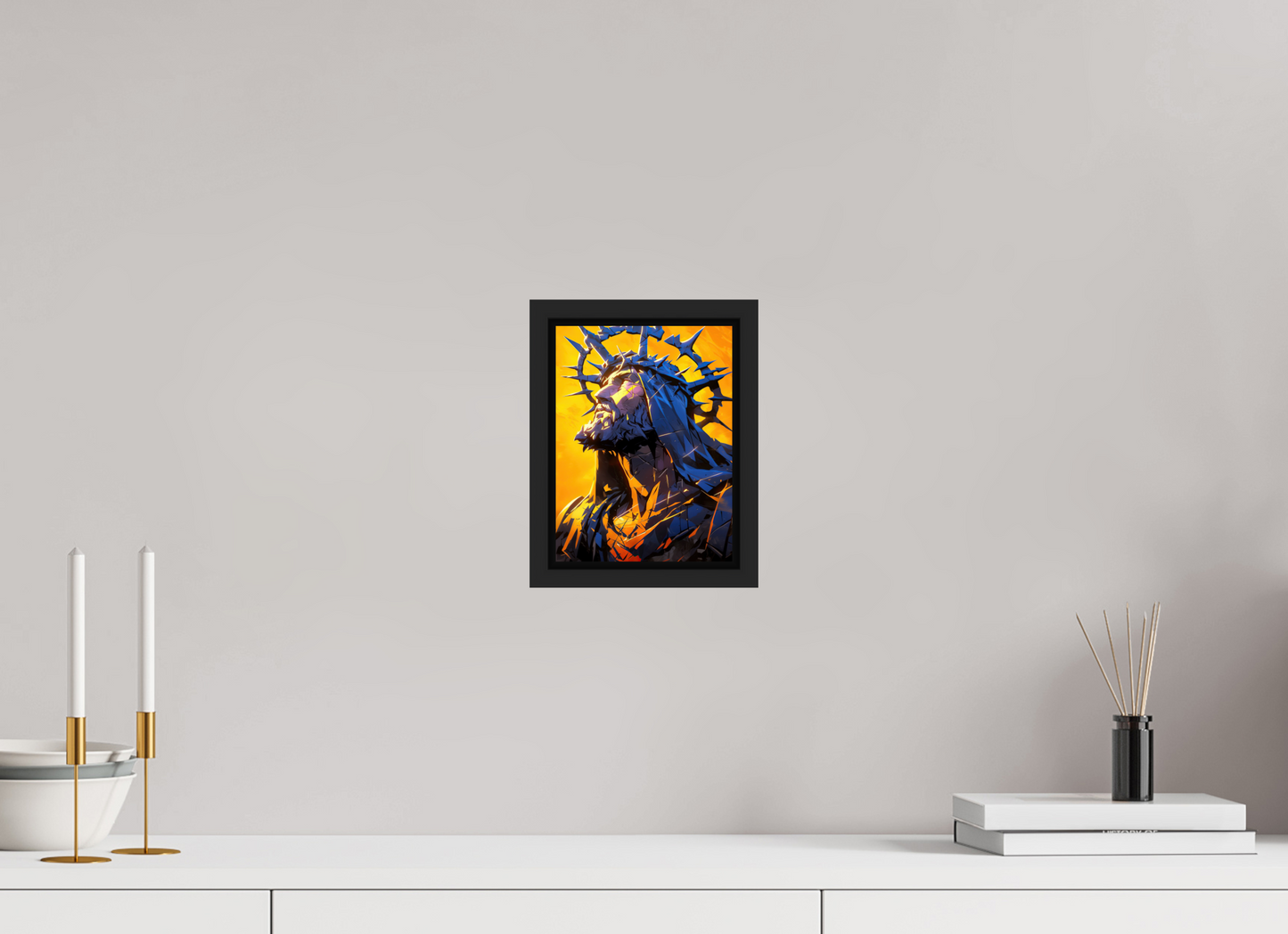 6 x 8″, Fine Art Print on Aluminum Dibond with Boarder Jesus