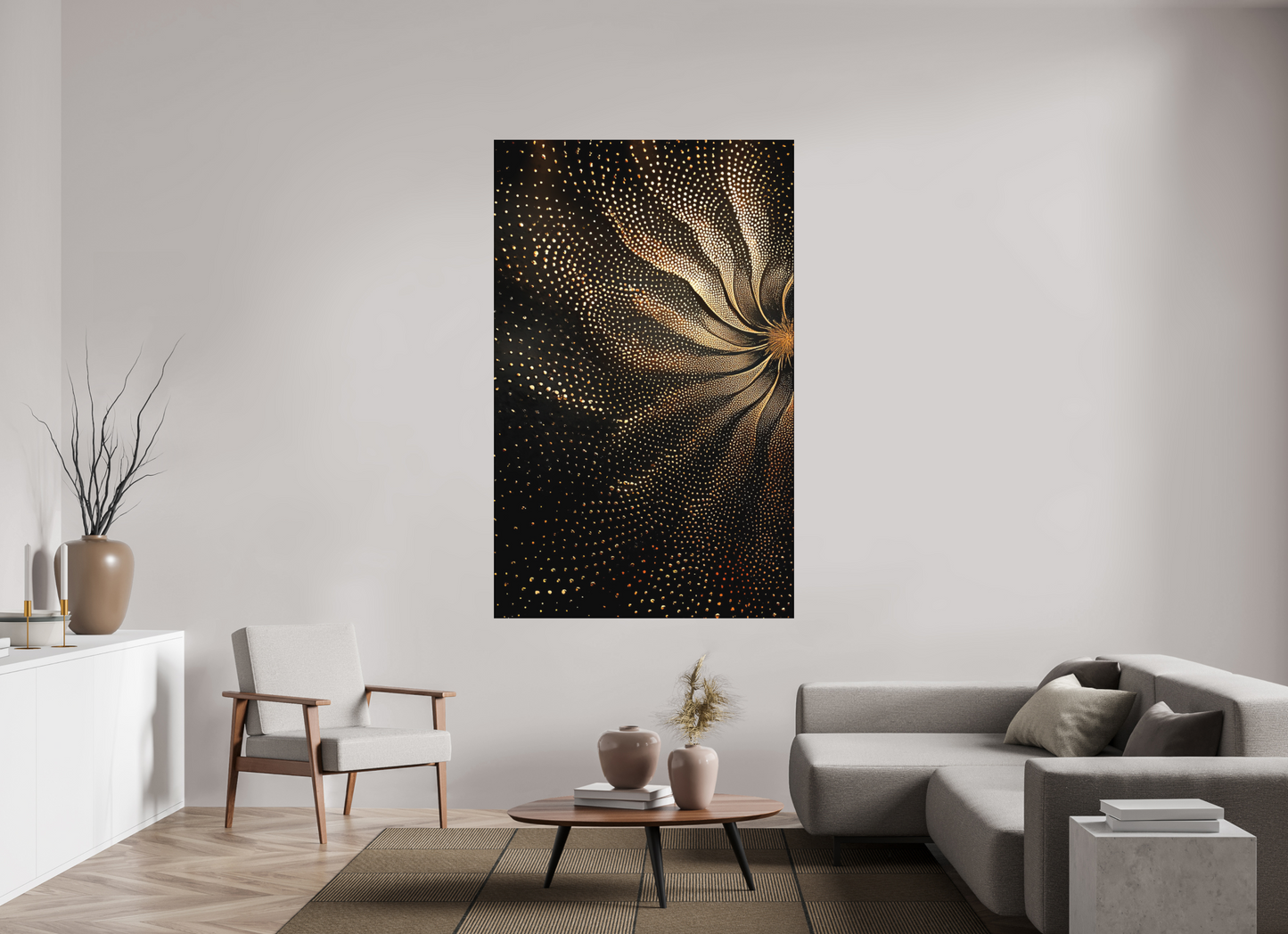 47 x 75″, Photo Print on Aluminum Backing Sunflower