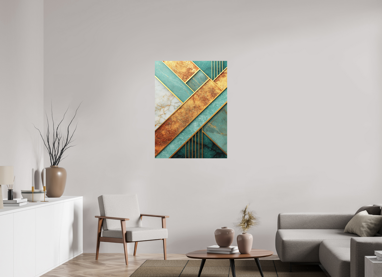 31 x 41.8″, Photo Print on Aluminum Backing Art Deco Atlantis
