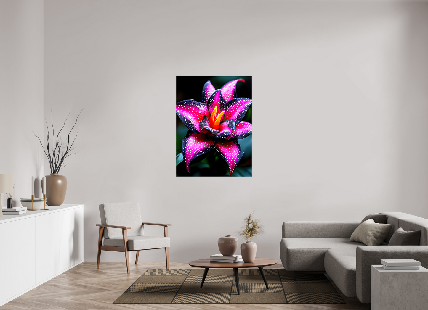 36 x 48″, Glossy Canvas Pink Poison Flower