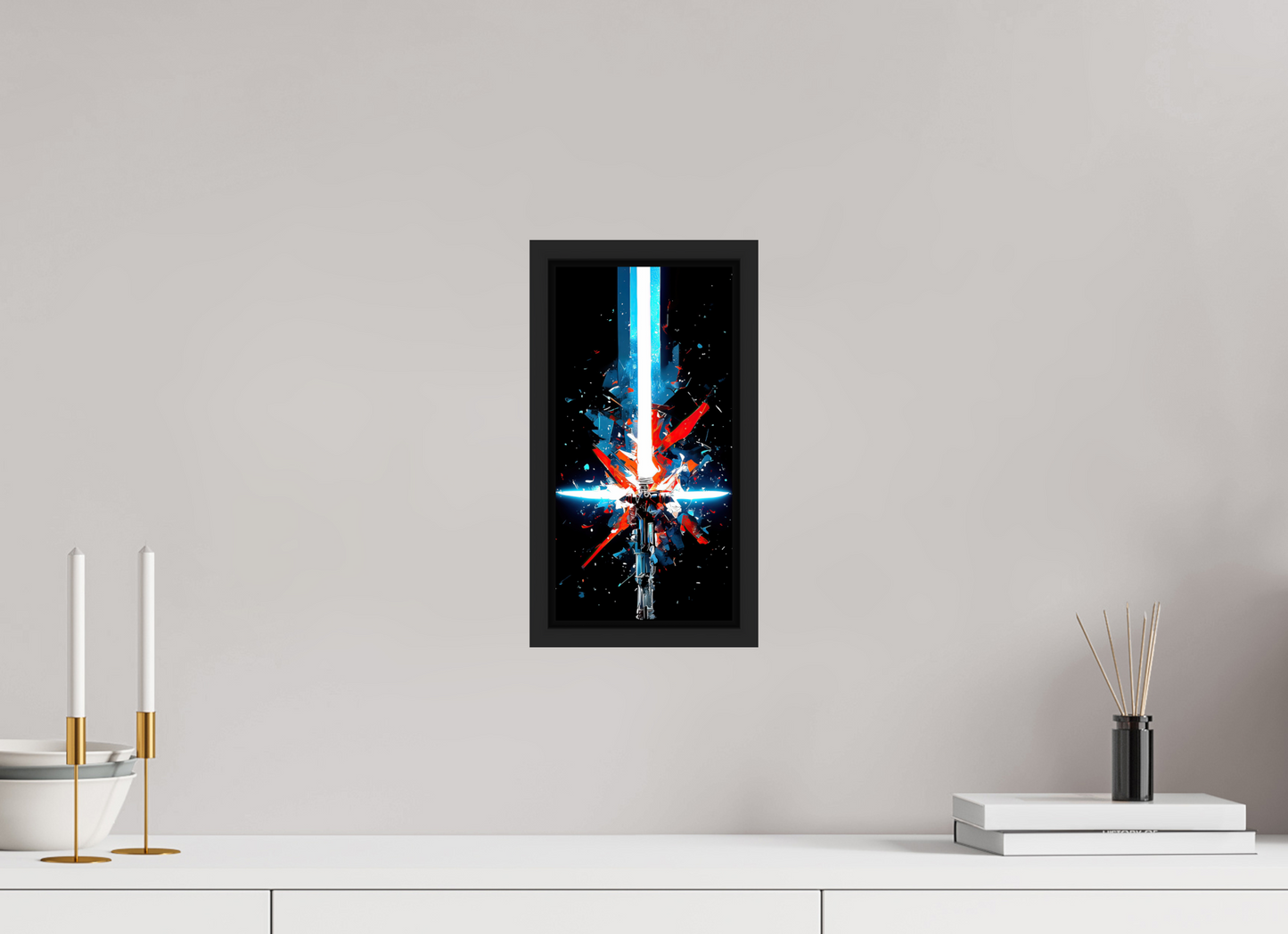 6 x 12″, Fine Art Print on Aluminum Dibond with Boarder Freedom Lightsaber