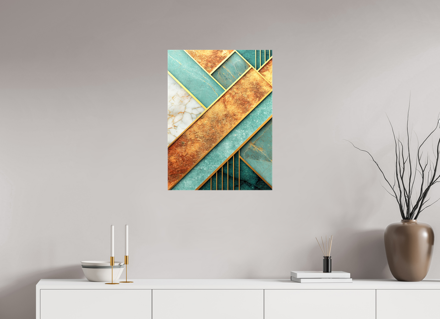 20 x 27″, Glossy Canvas Art Deco Atlantis