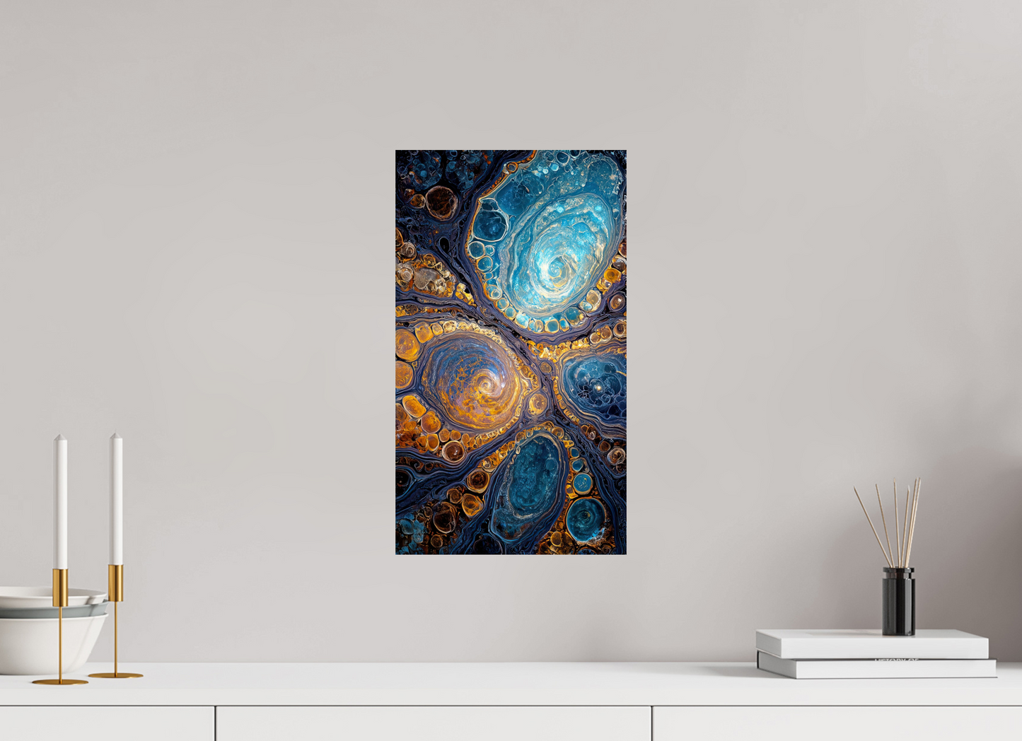 10 x 17.5″, Fine Art Print On Aluminum Dibond Abstract Geode