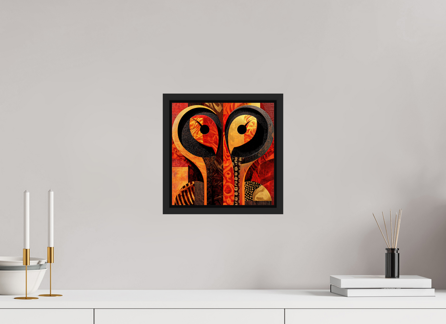 10 x 10″, Fine Art Print on Aluminum Dibond with Boarder Abstract Cutout 3