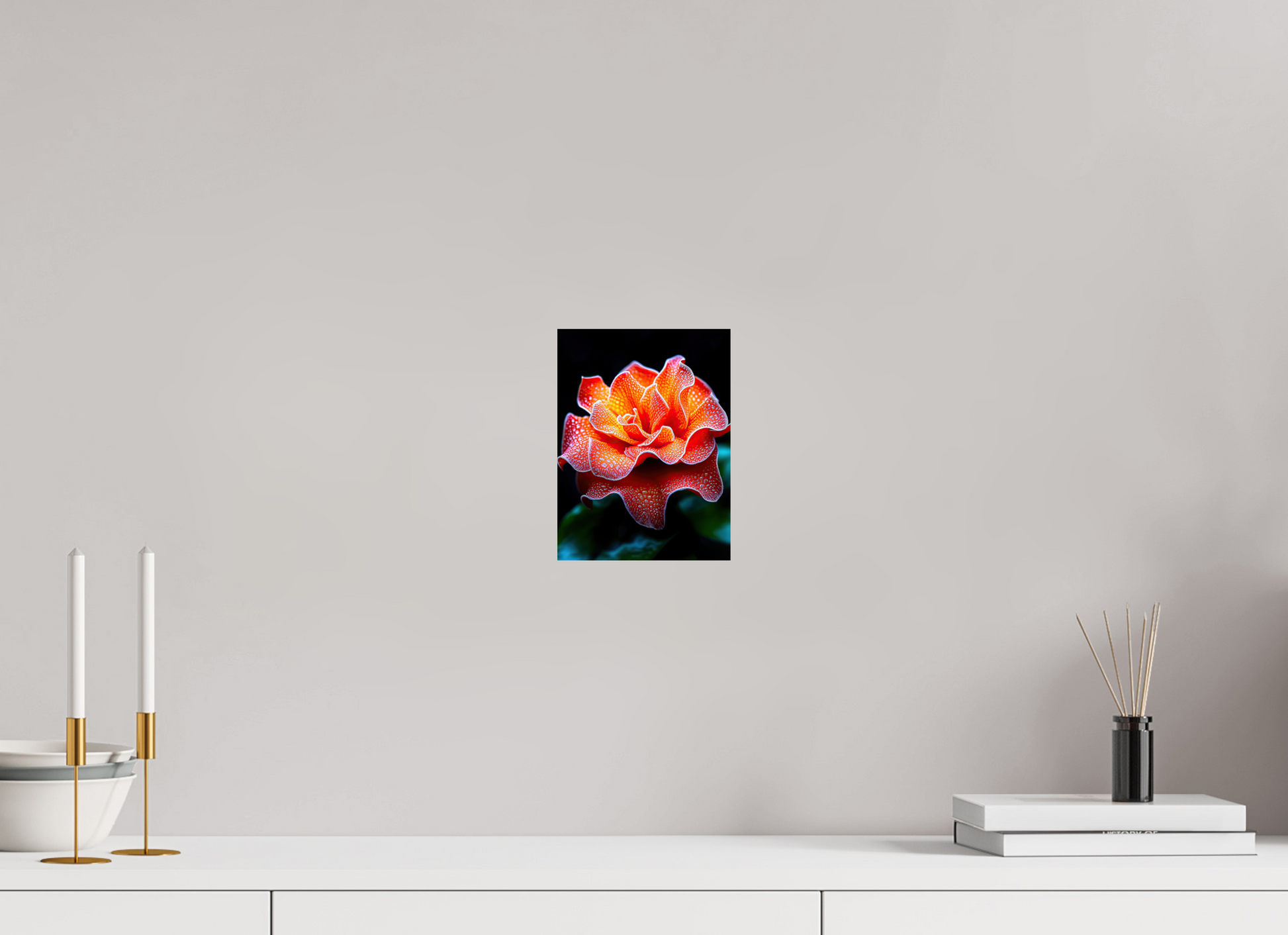 6 x 8″, Fine Art Print On Aluminum Dibond Orange Flower