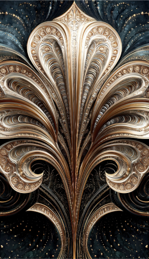 Main image Art Deco Abstract Flower 1