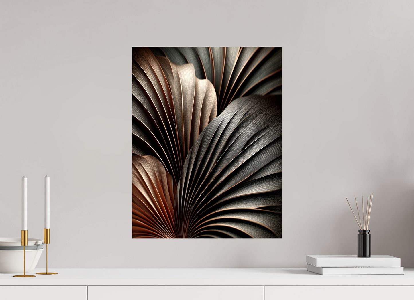 16 x 20.5″, Fine Art Print On Aluminum Dibond Dark Leaves