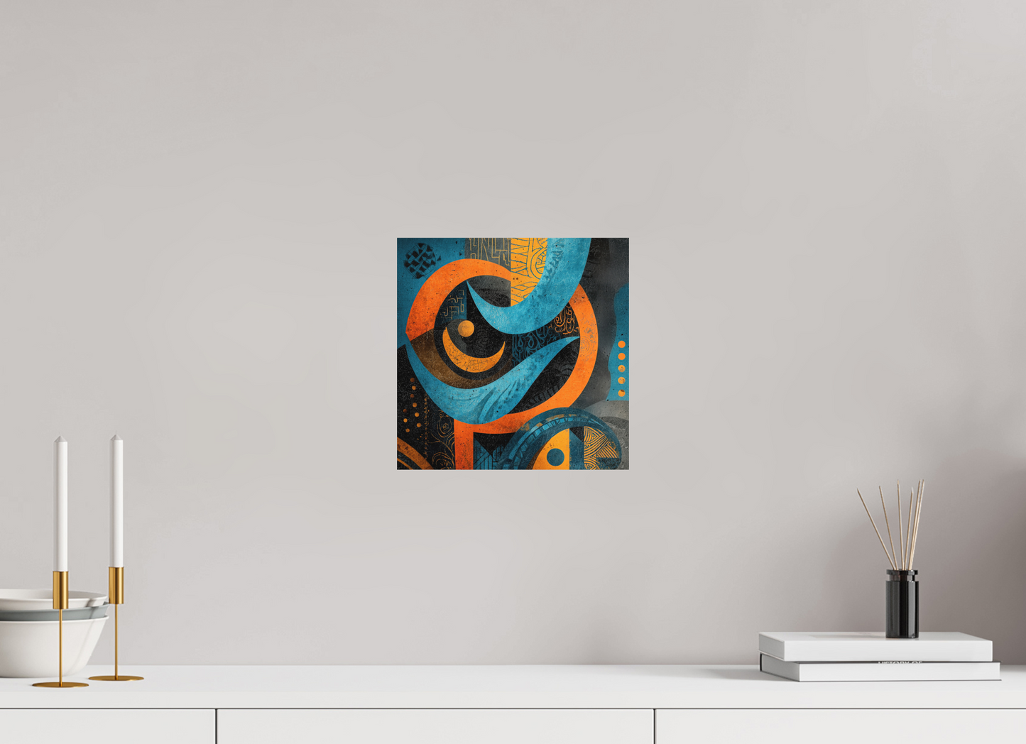 10 x 10″, Photo Print on Aluminum Backing Abstract Tribal 2