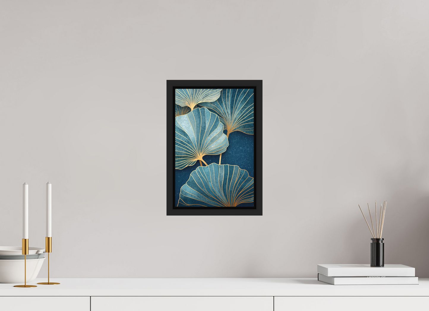 8 x 12″, Photo Print on Aluminum Backing with boarder Art Deco Flowers 2