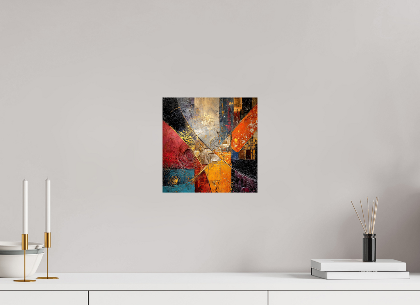 10 x 10″, Fine Art Print On Aluminum Dibond Abstract Cracked Paint