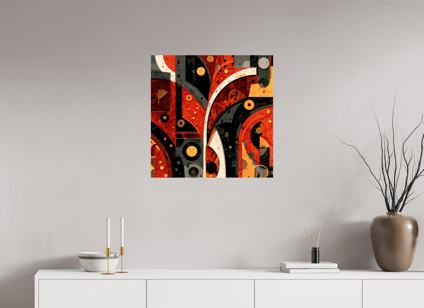 25 x 25″, Fine Art Print On Aluminum Dibond Abstract Chaos