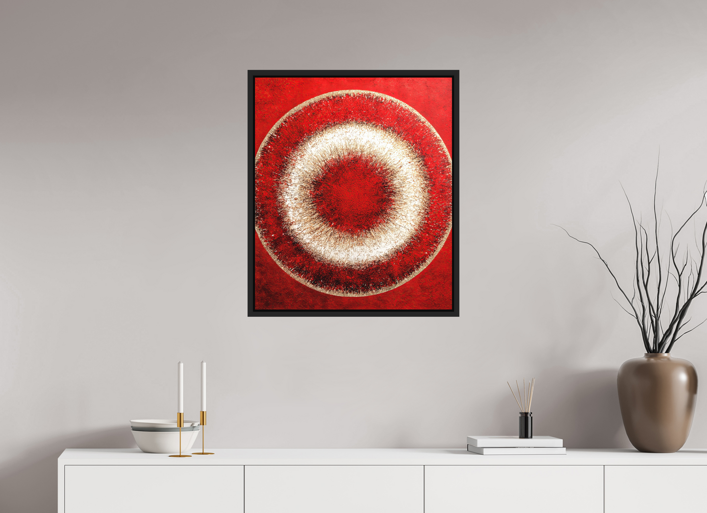 24 x 28.3″, Photo Print on Aluminum Backing with boarder Abstract Red Eye