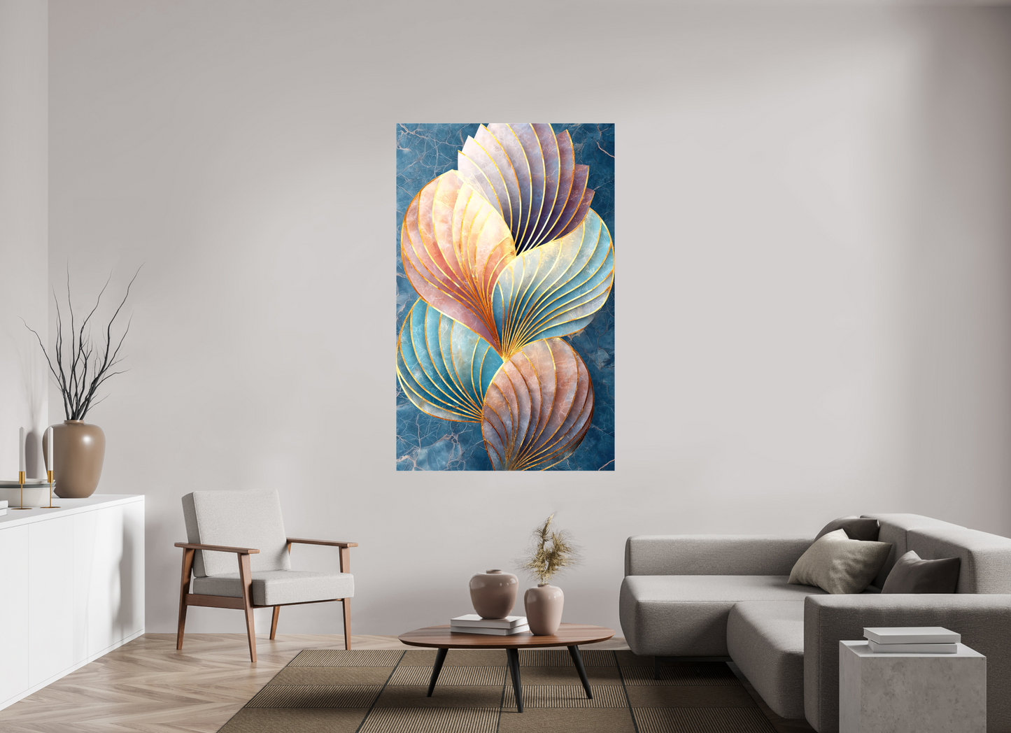 43 x 68.6″, Glossy Canvas Shells