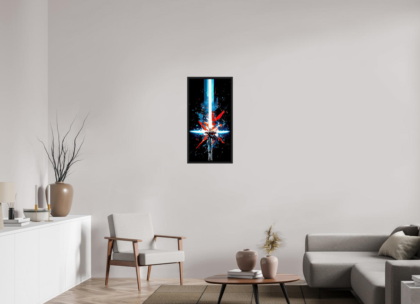 16 x 32″, Fine Art Print on Aluminum Dibond with Boarder Freedom Lightsaber