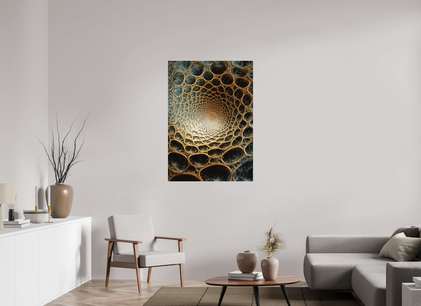 ISO A0 (84,1 x 118,9 cm), Photo Print on Aluminum Backing Alien Texture