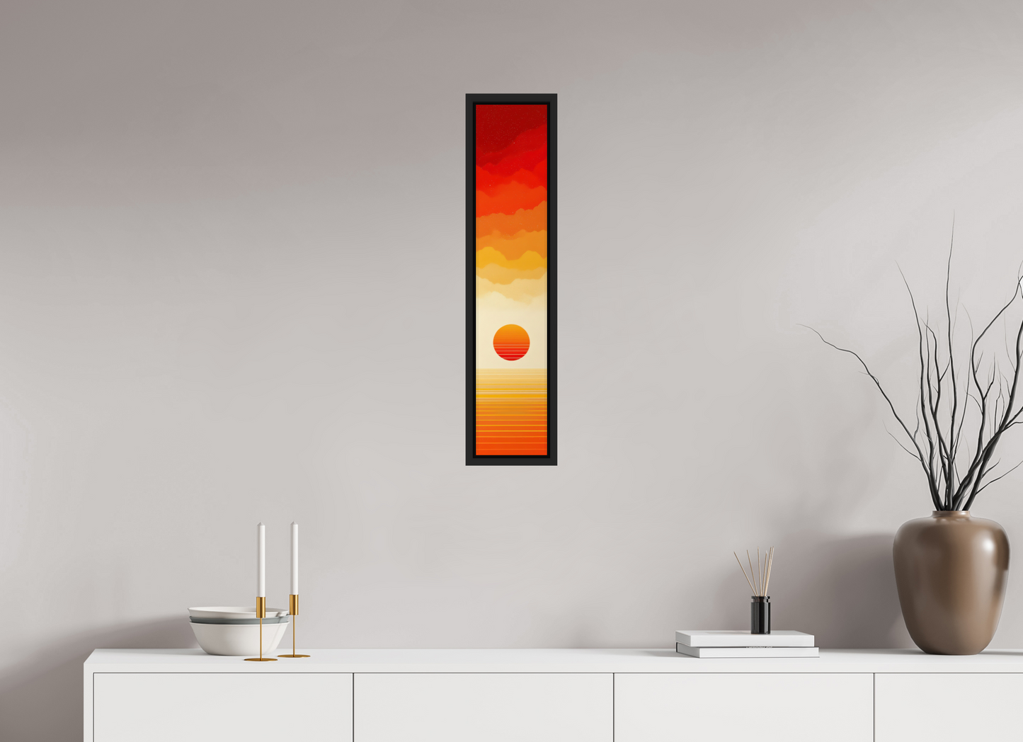 6 x 29.5″, Fine Art Print on Aluminum Dibond with Boarder Desert Mirage