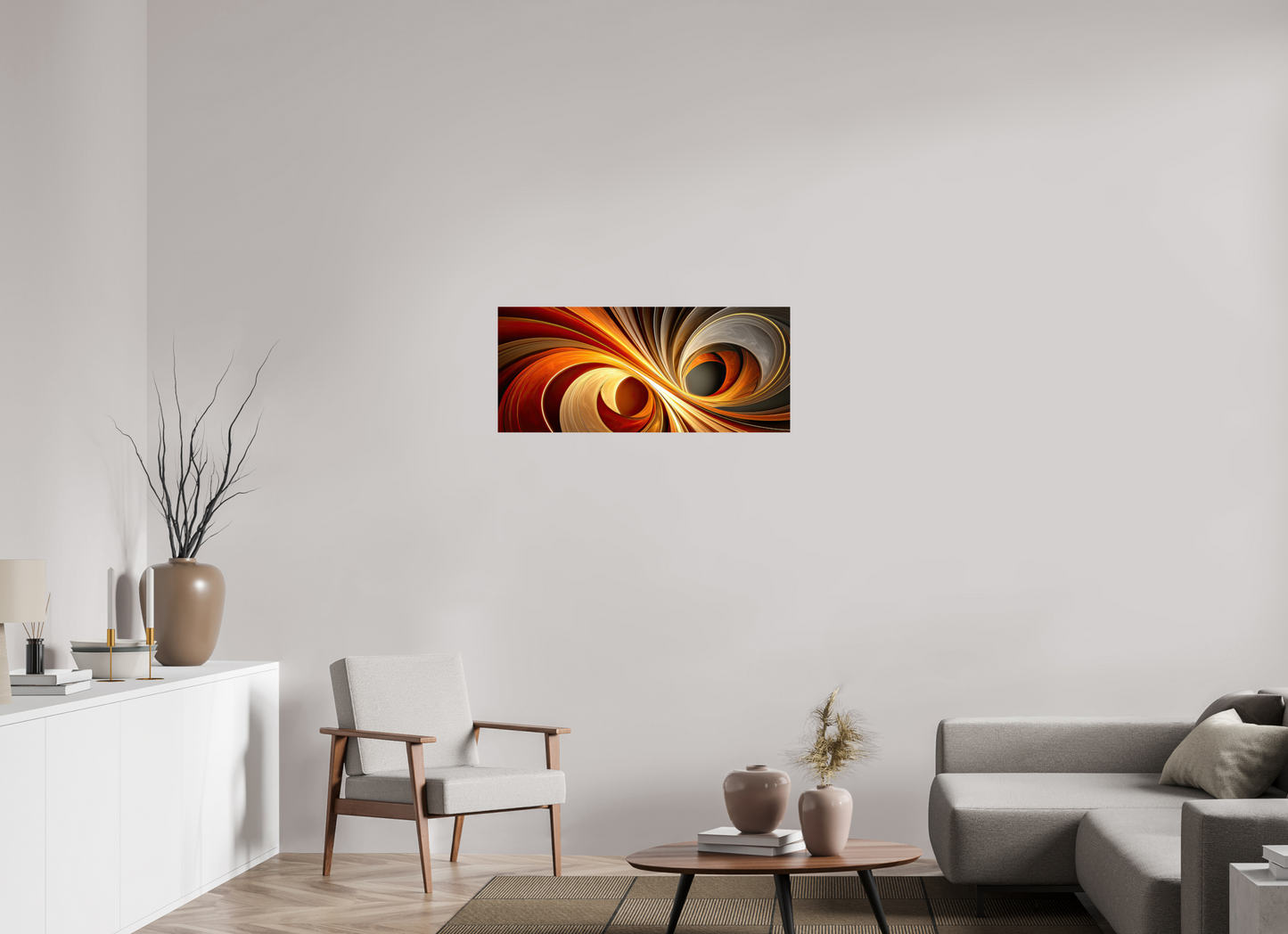37.2 x 16″, Fine Art Print On Aluminum Dibond Wacky Swirl