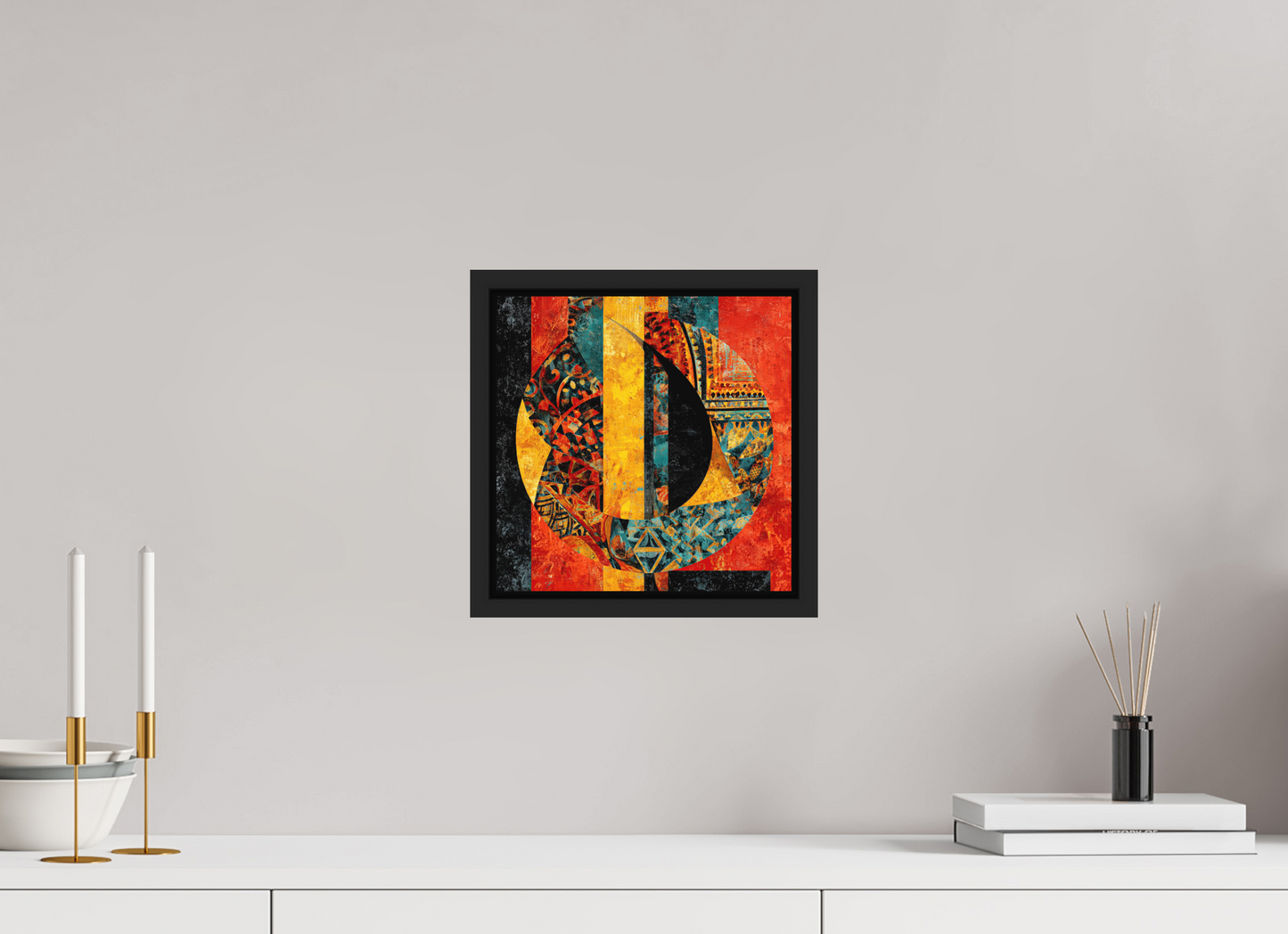 10 x 10″, Photo Print on Aluminum Backing with boarder Tribal Circle 2