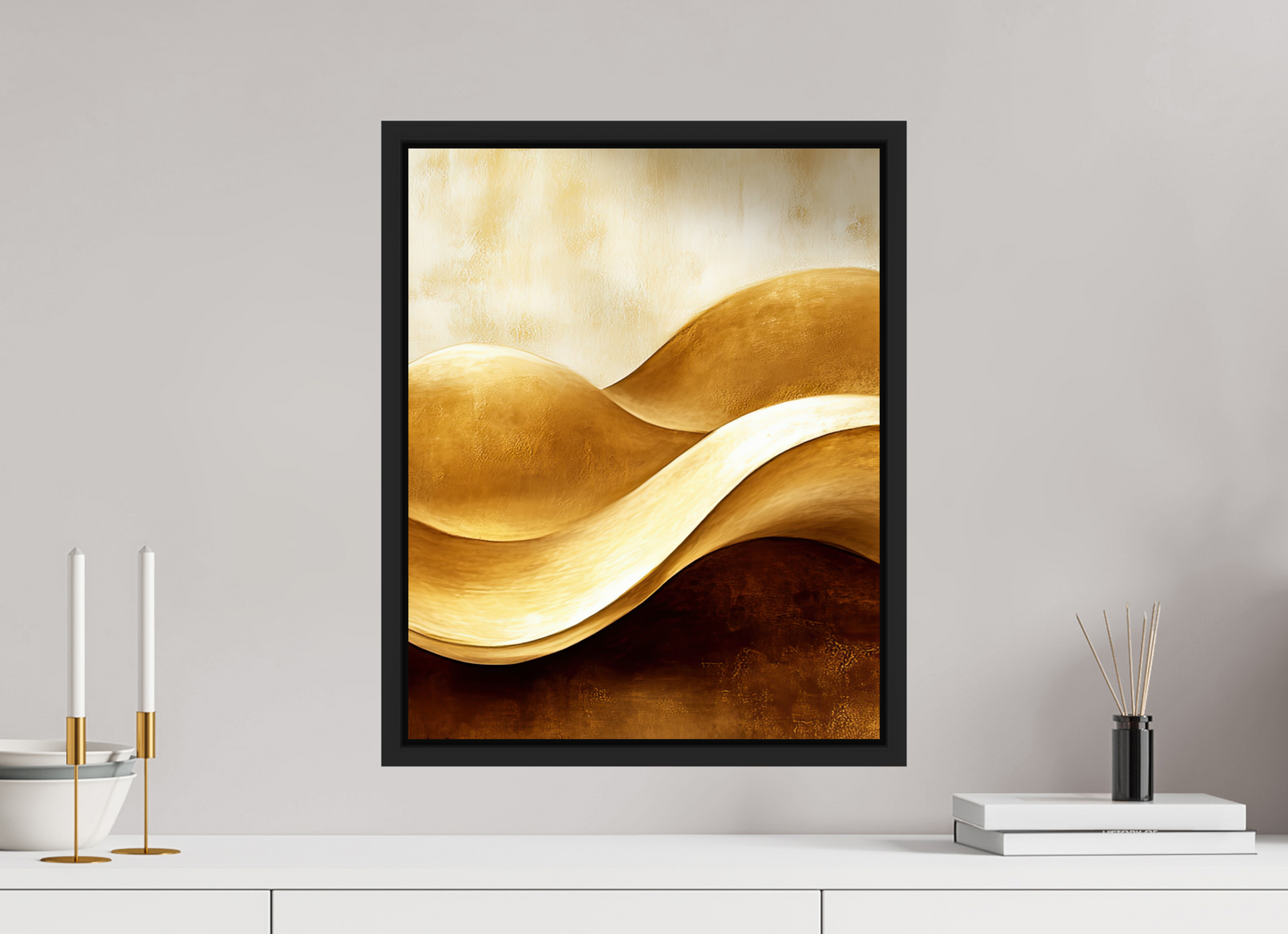 16 x 20″, Fine Art Print on Aluminum Dibond with Boarder Gold Dunes