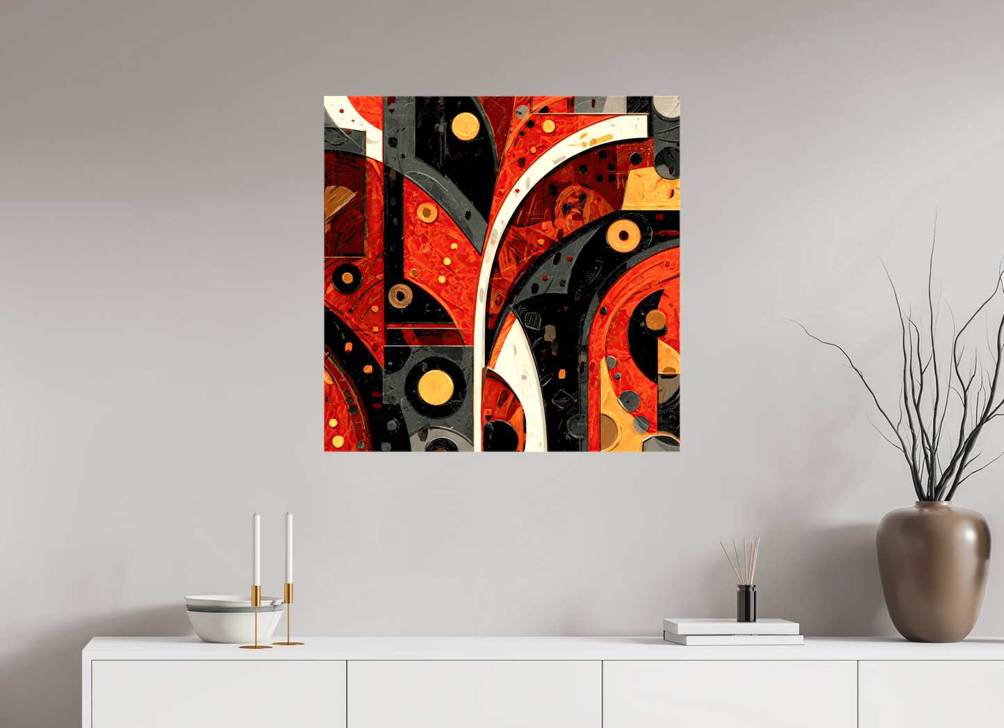 30 x 30″, Glossy Canvas Abstract Chaos